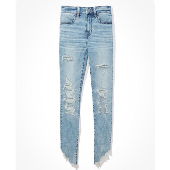 American Eagle Outfitters Denim - AE Ne(x)t Level Ripped High-Waisted Jegging Crop